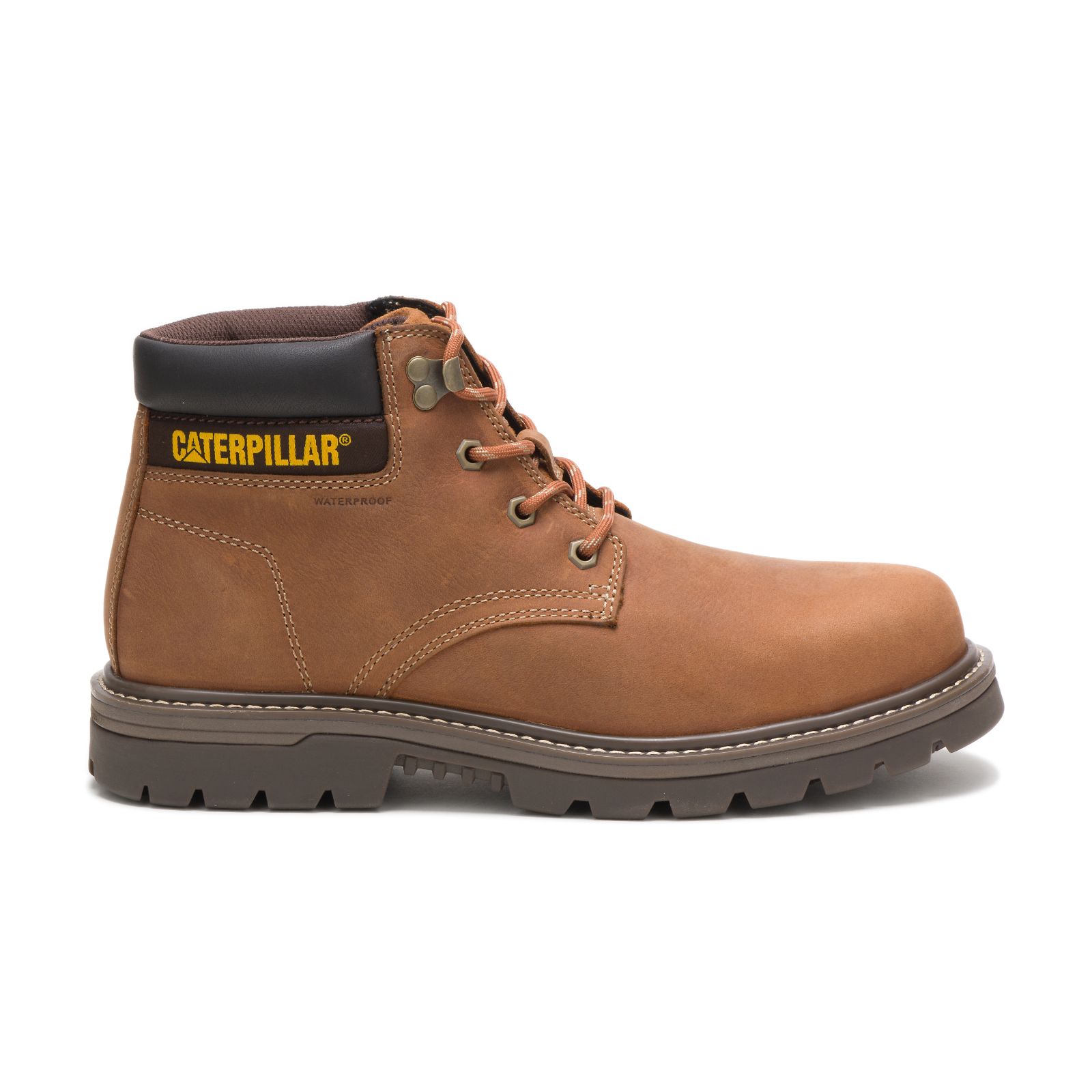 Caterpillar Steel Toe Boots UAE - Caterpillar Outbase Waterproof Steel Toe Mens - Brown HNCPVB270